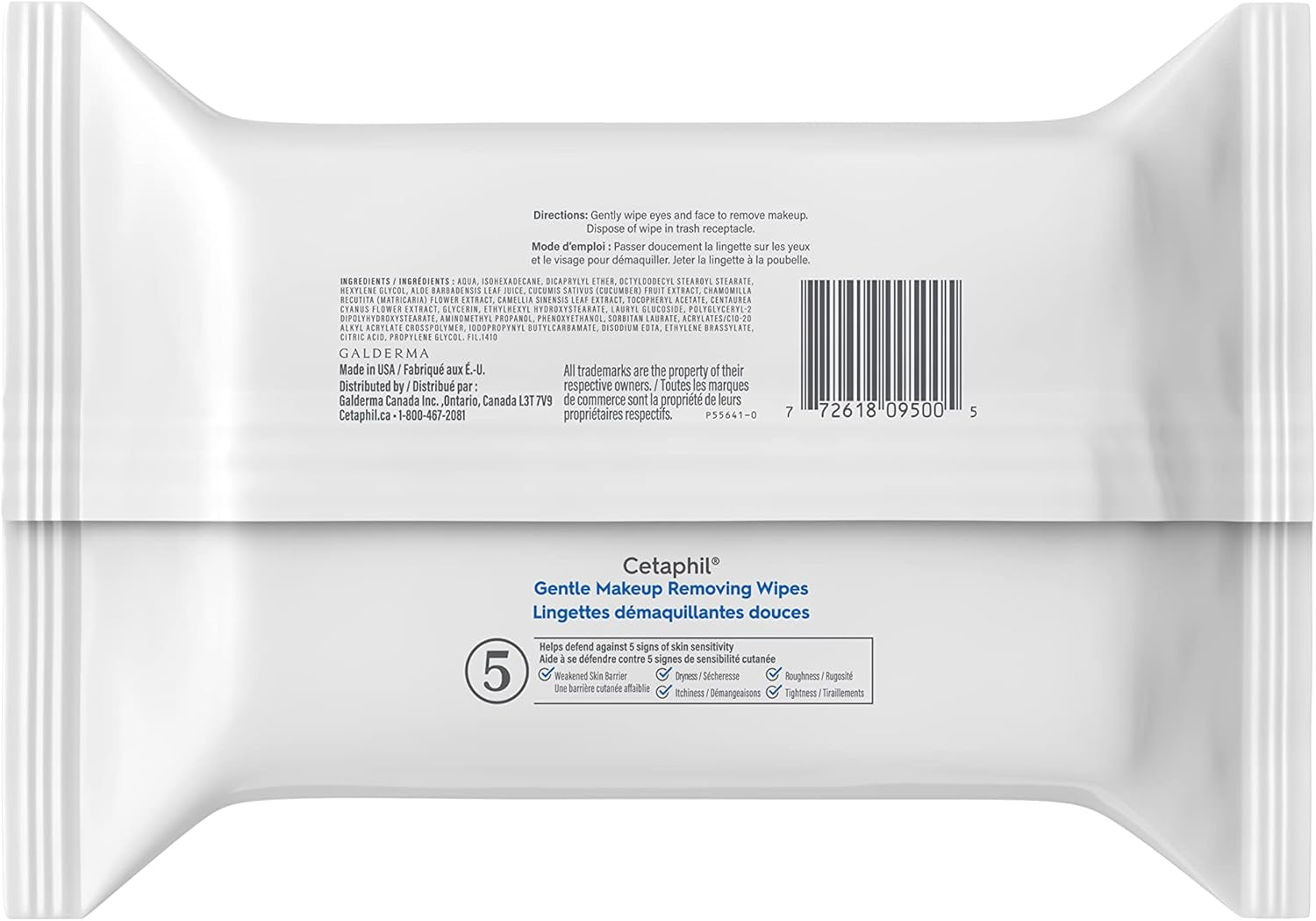 Gentle Makeup Removing Wipes with Aloe Vera, Chamomile and Green Tea - Fragrance-Free & Moisturizing Lotion (500Ml) - Hydrating Body Lotion and Moisturizer
