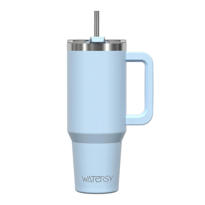 591Ml Stainless Steel Insulated Cup 20Oz Tumbler with Handle and Straw Keep Cold and Hot Thermal Mug Portable Car Travel Mug