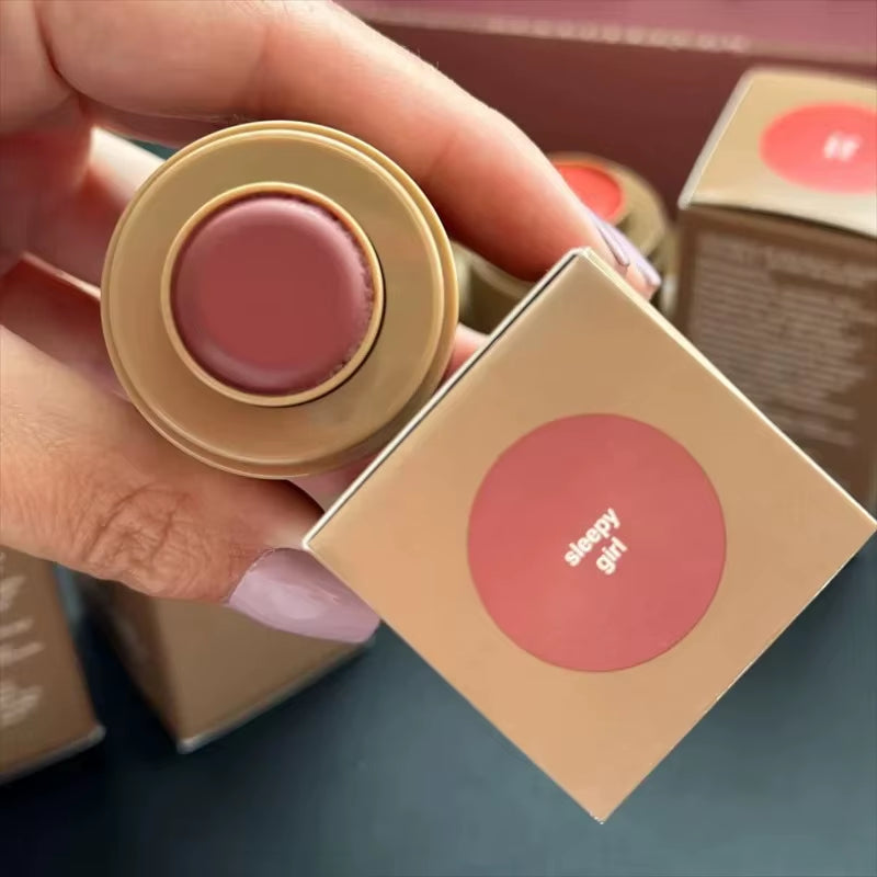 Rhod Pocket Blush LIP Stick Lip and Cheek Hydrating Stick Natural Rouge Powder Blush Cream Lipstick Cheek Easy to Apply Color