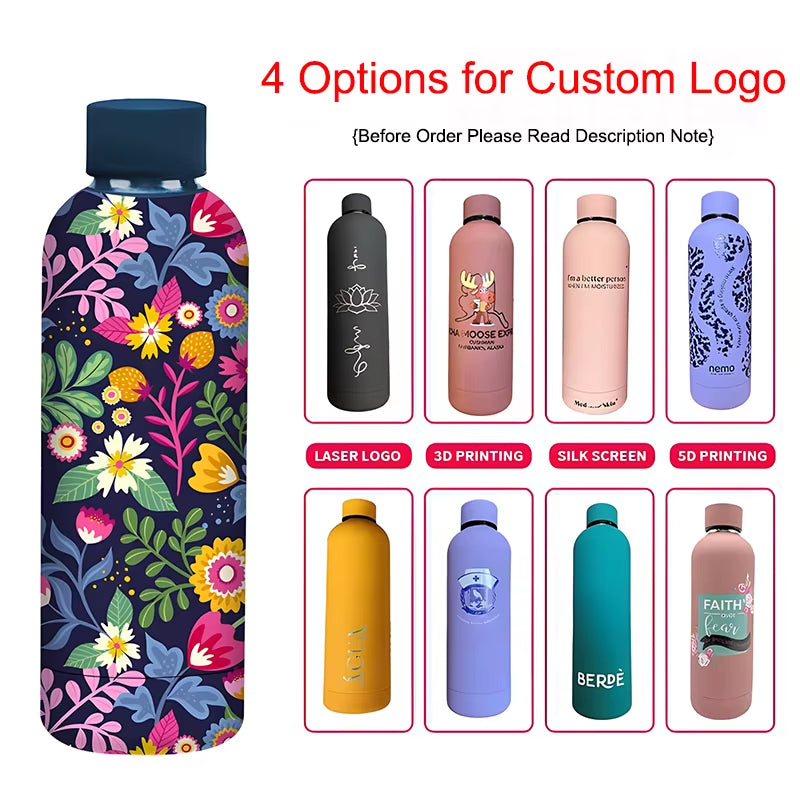 Custom Logo Thermos Large Vacuum Flask Stainless Steel Portable Thermos Bottle Outdoor Sports Water Bottle Travel Mug 500/750Ml