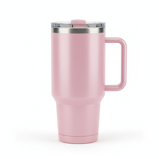 Pink stainless steel tumbler