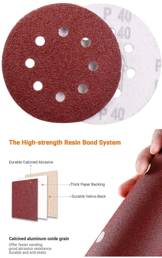 5 inch 8 hole sanding discs